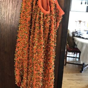 Trina Turk T-back beaded tank